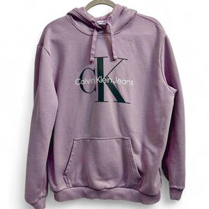 Lavender Calvin Klein hoodie with logo